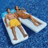 Swimline 77.5" Inflatable Swimming Pool Board Shorts Double Lounger 2-Person Float - Blue/White - image 3 of 3