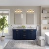 PAKOKULA 23.62 in. 3-Light Gold Vanity Light with Clear Globe Glass Shades, Bathroom & Dressing Table Wall Sconce, Dimmable, UL Certified - 3 of 4