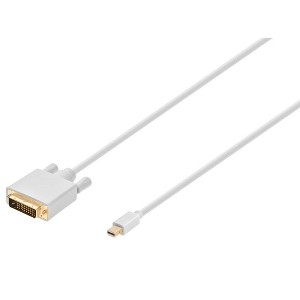 Monoprice Video Cable - 6 Feet - White | 32AWG Mini Display Port to DVI Cable - 1 of 4