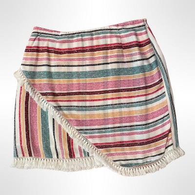 Girl Stripe Skirt with Tassel Trim - For All Seasons