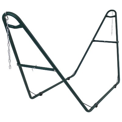 Sunnydaze Heavy-Duty Universal Multi-Use Heavy-Duty Steel Hammock Stand for 9 to 14 Feet Hammocks - 550 lb Capacity - Green