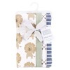 Hudson Baby Infant Boys Cotton Flannel Burp Cloths 4pk, Modern Lion, One Size - 2 of 4