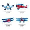 Big Dot of Happiness Taking Flight - Airplane - Shaped Vintage Plane Baby Shower or Birthday Party Cut-Outs - 24 Count - 2 of 4
