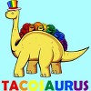 Adult Design By Humans Tacos Dinosaur Tacosaurus Rainbow Pride By JuTrading Racerback Tank Top - 2 of 2