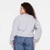 Women's Cali Champs Cropped Fleece Graphic Sweatshirt - Light Gray - 2 of 3