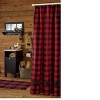 Park Designs Buffalo Check Bear Applique Shower Curtain - Red - image 2 of 4