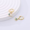 Qucy Jewels Gold Moon and Star Blue and White Hoops - 2 of 3