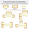 Tangkula 8PCS Rattan Patio Conversation Set Outdoor Furniture Set w/ Black Cushions - 4 of 4