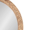 Kate & Laurel All Things Decor 24"x24" Braywood Round Mirror Brown - 2 of 4