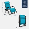 Best Choice Products Oversized Padded Zero Gravity Chair, Folding Outdoor Patio Recliner w/ Side Tray - 2 of 4