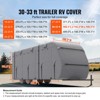 VEVOR Travel Trailer Cover, 30-33 ft RV Cover, 4-Layer Non-Woven Fabric Camper Cover, Waterproof, Windproof and Rip-Stop Class A RV Cover, Gray - 3 of 4