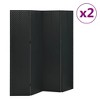 vidaXL Room Divider Freestanding Privacy Screen for Room Separation Steel - Black 63" x 70.9" 2 pcs - 2 of 4