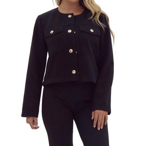 Women's Mod Collarless Jacket - entro - 1 of 4