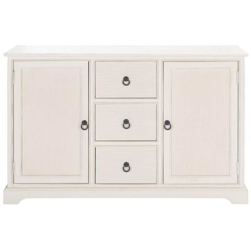 Adiland 2 Door & 3 Drawers Console Table - Distressed White - Safavieh., 1 of 10