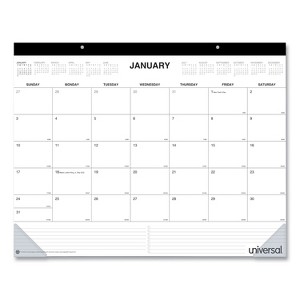 Desk Pad Calendar, 22 x 17, White Sheets, Black Binding, Clear Corners, 12-Month (Jan to Dec): 2026 - 1 of 4