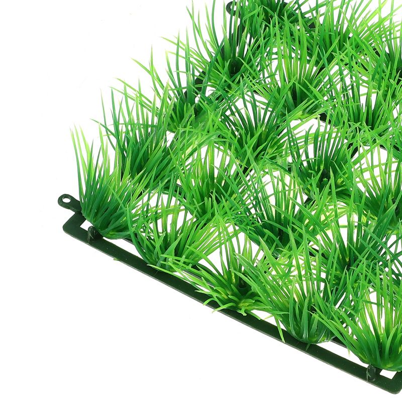 Unique Bargains Artificial Plastic Lawn for Fish Tank Landscape Decoration Green 6.3x6.3 Inch, 5 of 7