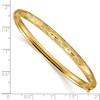 Black Bow Jewelry 4.75mm 14k Yellow Gold Diamond Cut & Satin Hinged Bangle Bracelet - 4 of 4