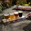 Beer Tasting Flight Sampler Board - Includes Four 6oz Pilsner Craft Brew Glasses & Wooden Paddle w Chalkboard - Great for Father' Day & Taste Testing - 2 of 4