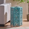 Sapphtopaz Outdoor End Table Sunburst Cut Out Design Modern Outdoor End Table Outdoor Side Table, Patio Table Small Table for Backyard, Balcony, Porch - 4 of 4