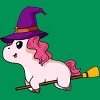 Junior's Design By Humans Witch Unicorn Halloween T Shirt By thebeardstudio T-Shirt - 2 of 3