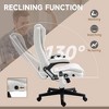 TiramisuBest 6 Point Vibrating Massage Office Chair with Heat, Reclining Back, Padded Arms, Remote, Cream White Polyester - 4 of 4