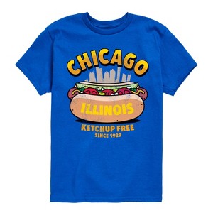 Boys' - Instant Message - Chicago Hot Dog Skyline Short Sleeve Graphic T-Shirt - 1 of 4