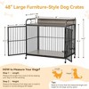 Whizmax Dog Crate Furniture, Dog Crate Indoor with Adjustable Height Bowls, Wooden Heavy Duty, 48 Inch Dog Kennel Furniture for Medium Dogs - 4 of 4