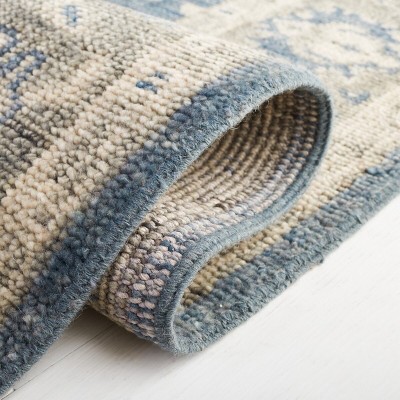 Hand-Knotted Traditional Gray Wool 8' x 10' Area Rug