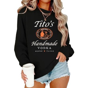 Plus Size Sweatshirts Tops with Crew Neck Long Sleeve Funny Sayings Pullover Sweat Shirts Grahpic Plus Size Sweatshirts - 1 of 4