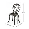 Maggift Patio Seating Sets Outdoor, Featuring Unique Design, Ideal for Chats, Perfect for Gardens, Living Spaces, Black, 16.25"*19.25"*36.5" - 4 of 4