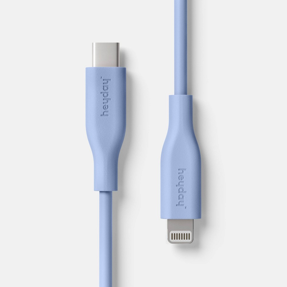 3' USB-C to USB-C Lightning Cable - heyday™ Periwinkle Blue: Male-Female Connectors