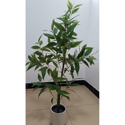 Garvee Artificial Eucalyptus Tree, Green Faux Plant with Lush Leaves, Adjustable , Easy Setup, for Indoor Outdoor Decor