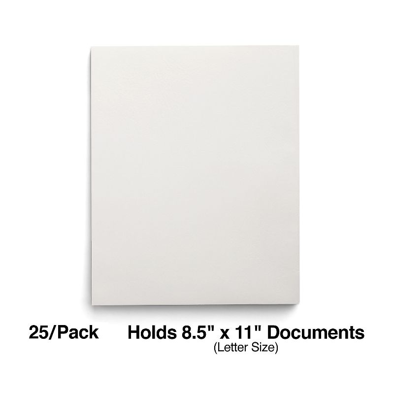 Staples School Grade 2 Pocket Folder White 25/Box (50760/27537-CC), 2 of 4