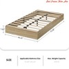 Wood Platform Bed Frame King/QUEEN/Full/ Twin-XL /Twin Size, Floor-Standing Bed Frame with Wooden Slat, Easy Assembly Natural - 2 of 4