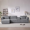 TIRAMISUBEST Modular Sofa with Ottoman, 4 Seat L-Shaped Couch with Hidden Storage and Charging Station - 2 of 4