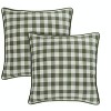 Kate Aurora 2 Pack Country Farmhouse Buffalo Plaid Zippered Pillow Covers - 2 of 4