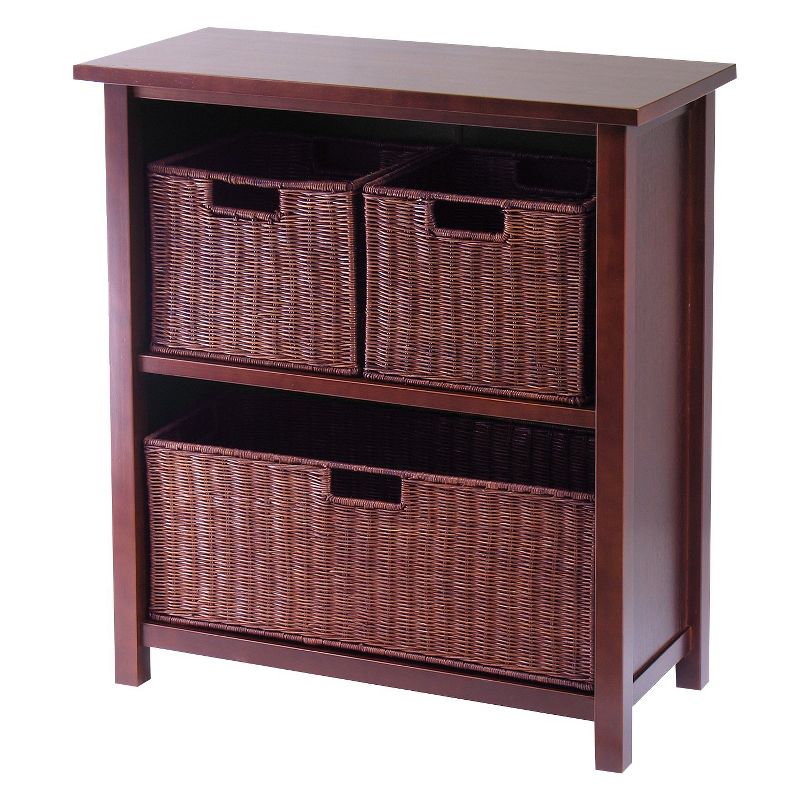 30" Storage Shelf with Baskets - Walnut - Winsome, 4 of 5