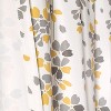 Weeping Flowers Room Darkening Curtain Panel Pair - 84 Inches Long - Yellow/Grey - 4 of 4