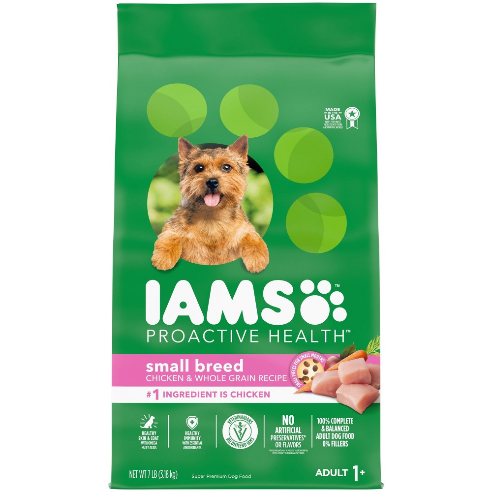 Photos - Dog Food IAMS Proactive Health Chicken & Whole Grains Recipe Small Breed Adult Prem 