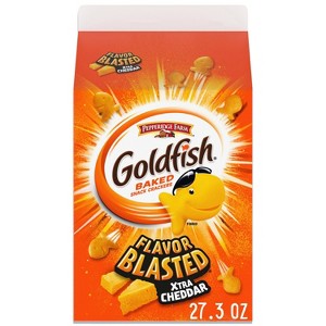 Pepperidge Farm Goldfish Flavor Blasted Extra Cheddar Snack Crackers - 1 of 4