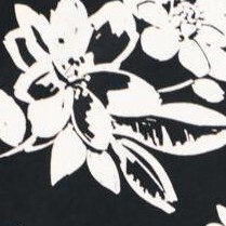 black mono floral