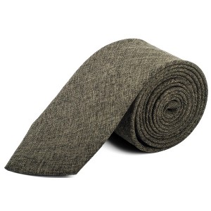 Men's Solid Color 2.75 Inch Wide And 57 Inch Long 100% Cotton Neckties - 1 of 4