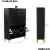Acekool Shoe Cabinet, Slim 2 Flip Drawer MDF Shoe Organizer with Top Drawer, Anti-Tip, Space-Saving Storage - 2 of 4