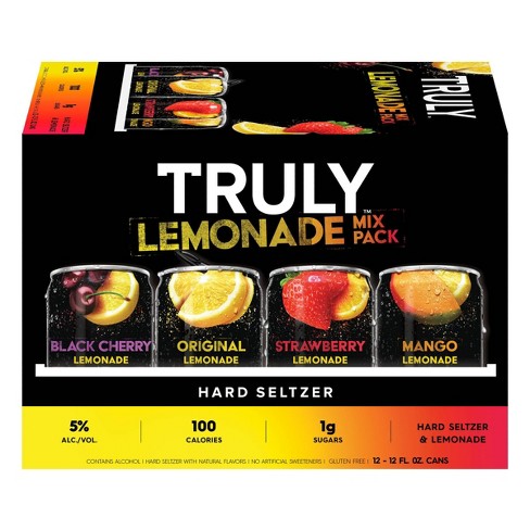 Truly Hard Seltzer Lemonade Mix Pack 12pk 12 Fl Oz Slim Cans Target