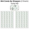Big Dot of Happiness Boho Botanical - Mini Candy Bar Wrappers, Round Candy Stickers & Circle Stickers - Greenery Party Candy Favor Sticker Kit 304 Pc - 3 of 4