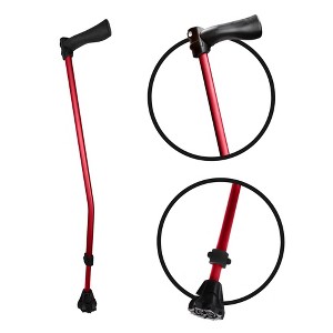 Hachikiko Maximum Grip Walking Cane for Seniors-Stable Anti-Slip Walking Aid with V-TECH Handgrip, Crossbow Design & All-Terrain Tip - 1 of 4