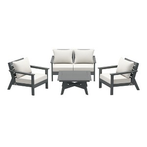 WestinTrends Avalon Outdoor 5-Piece Modular Sectional Patio Furniture Sofa Set - 1 of 4