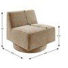 VANOMi 29.8’’ Upholstered Armless Swivel Accent Chair - 3 of 4