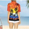 LA LEELA Hawaiian Shirts Womens Funky Vacation Button Up Casual Summer Beach Party Blouse Tops Short Sleeve Shirts Coverup for Women - 2 of 4