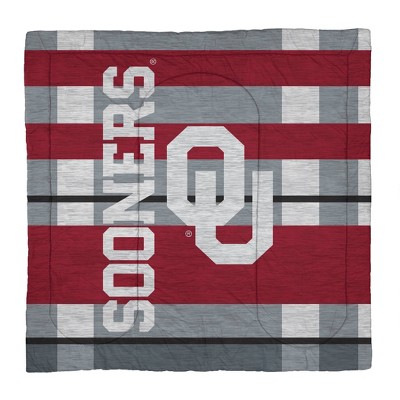 NCAA Oklahoma Sooners Heathered Stripe Queen Bedding Set in a Bag - 3pc — фото 2